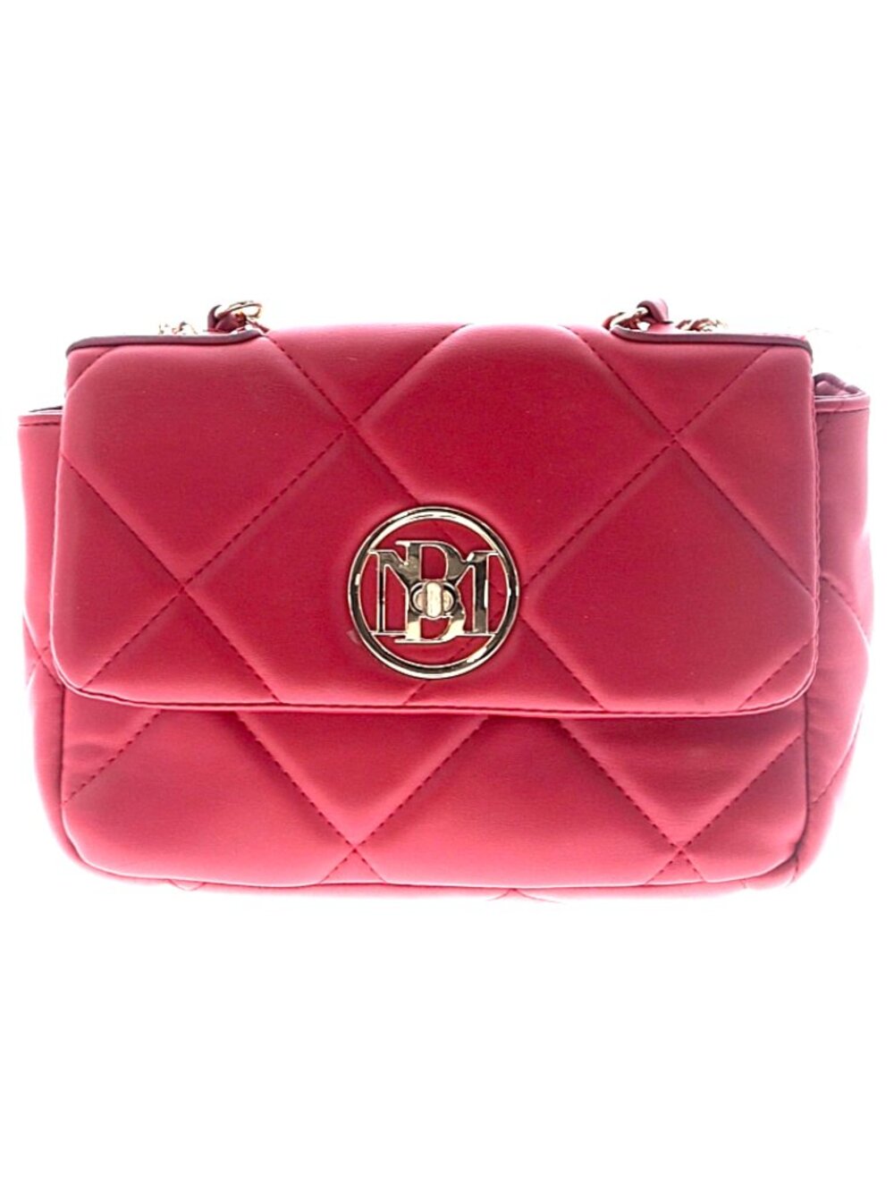 Badgley Mischka "Red Diamond Quilted" Crossbody Bag High Quality Vegan Leather